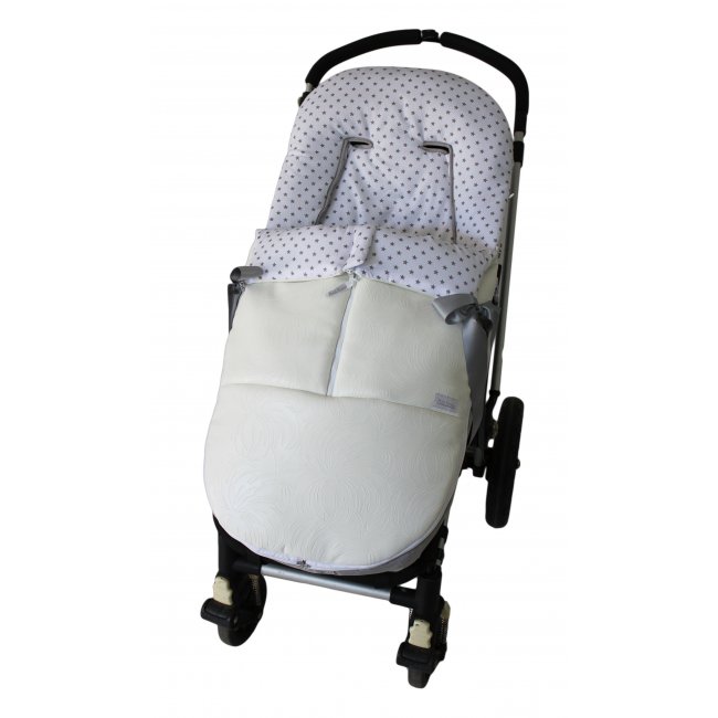 Saco bugaboo cre.invierno plameras blanca estrela alex gris