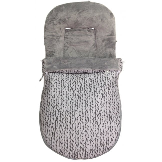 saco silla bugaboo invierno modelo ganchillo gris